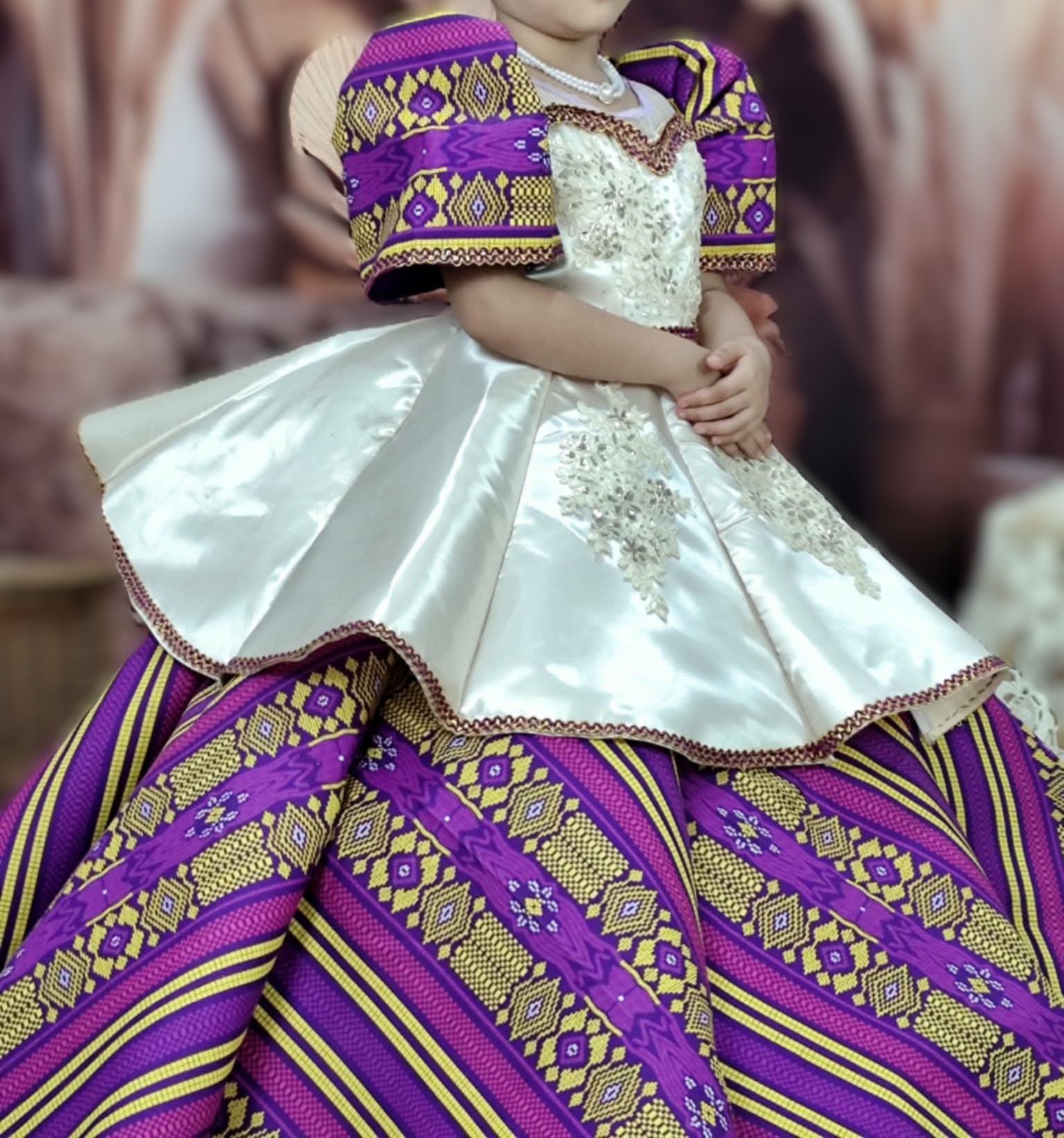 Purple Woven Gown